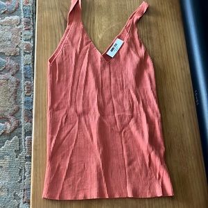 Double Zero size medium rust orange knit tank